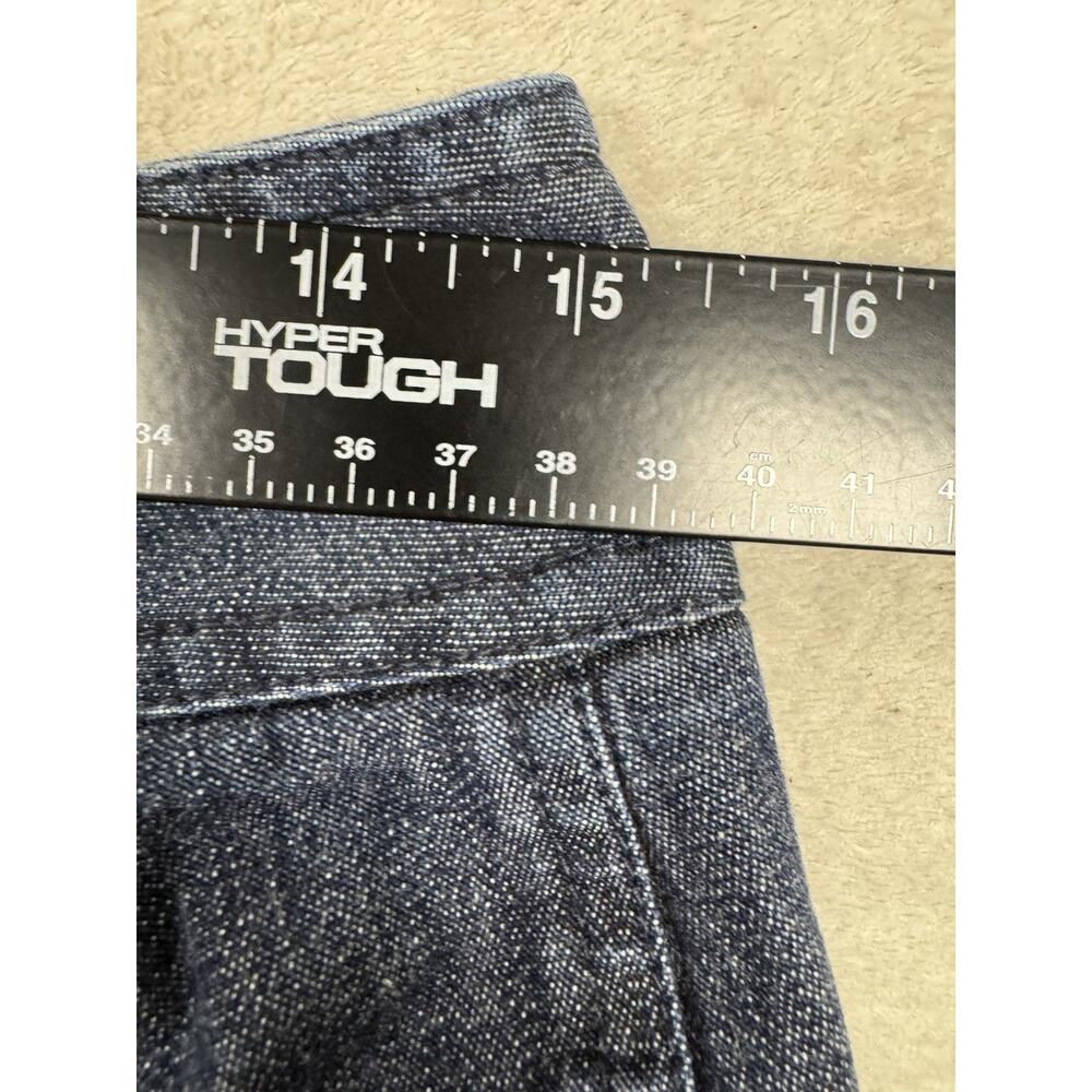 Ann Taylor Women’s Dark Wash Sailor Wide Leg Cuffed Trouser Jeans Size 6 - Picture 9 of 11